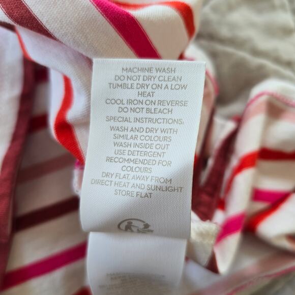 Boden Stripes Ahead of The Rest Top Women's 8 Pink Red Preppy Casual Nautical - Picture 7 of 9